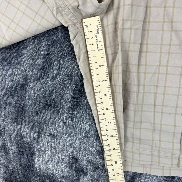 Lululemon Plaid Chino Golf Shorts Men's 38 10.5" Inseam Beige Nylon Spandex - Picture 6 of 11